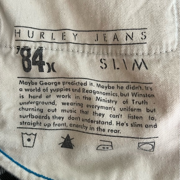 Hurley Men’s ‘84 Slim Gray/Black Button Fly Jeans Size 30 EUC - Picture 10 of 11